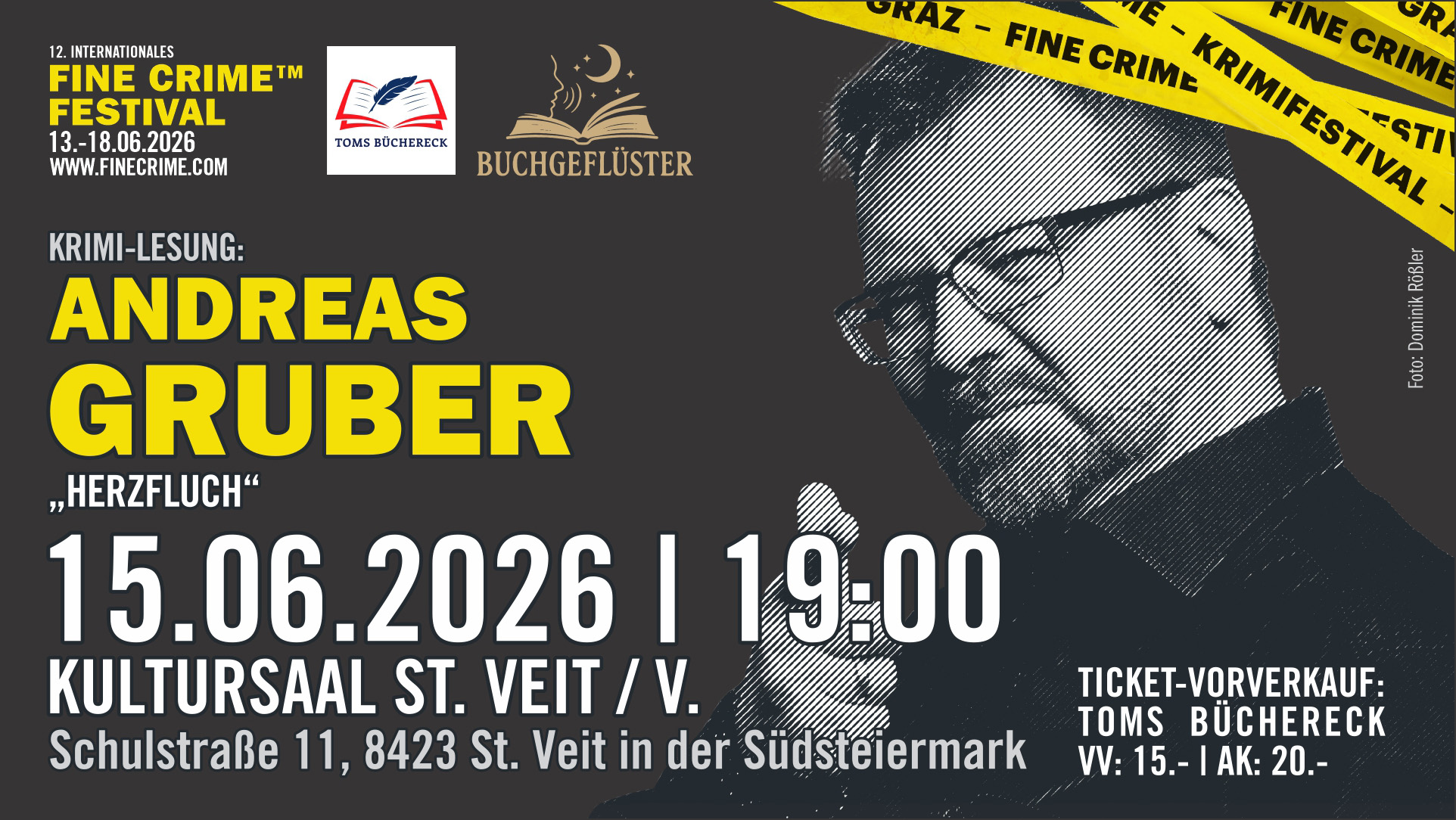 Andreas GRuber liest im Kultursaal St. Veit / V